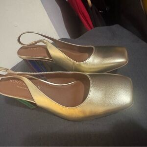 Kurt Geiger Metallic Gold Slingback Heels